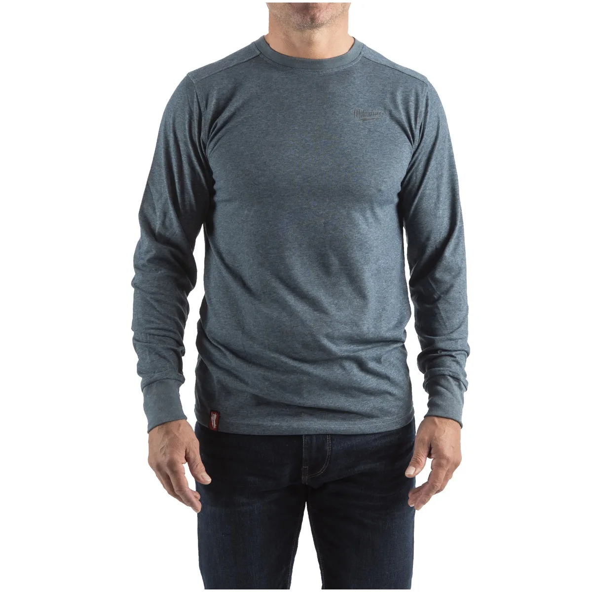 MILWAUKEE HYBRID T-SHIRT LONG SLEEVE | BLUE, XL - DISPLAY