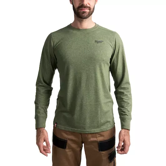 MILWAUKEE HYBRID T-SHIRT LONG SLEEVE | GREEN, SMALL - DISPLAY