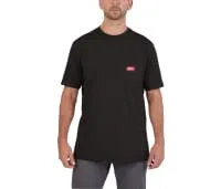 MILWAUKEE WORK T-SHIRT SHORT SLEEVE | BLACK, XXL - DISPLAY