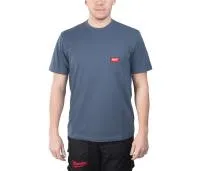 MILWAUKEE WORK T-SHIRT SHORT SLEEVE | BLUE, SMALL - DISPLAY