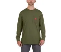 MILWAUKEE WORK T-SHIRT LONG SLEEVE | GREEN, XXL - DISPLAY