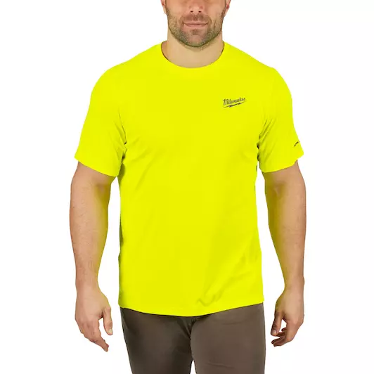 MILWAUKEE WARM WEATHER SHORT SLEEVE SHIRT | YELLOW, MEDIUM - DISPLAY