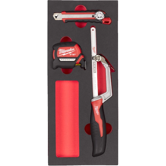 MILWAUKEE CUTTING AND MEASURING - FOAM INSERT | 3 PCS SET - DISPLAY